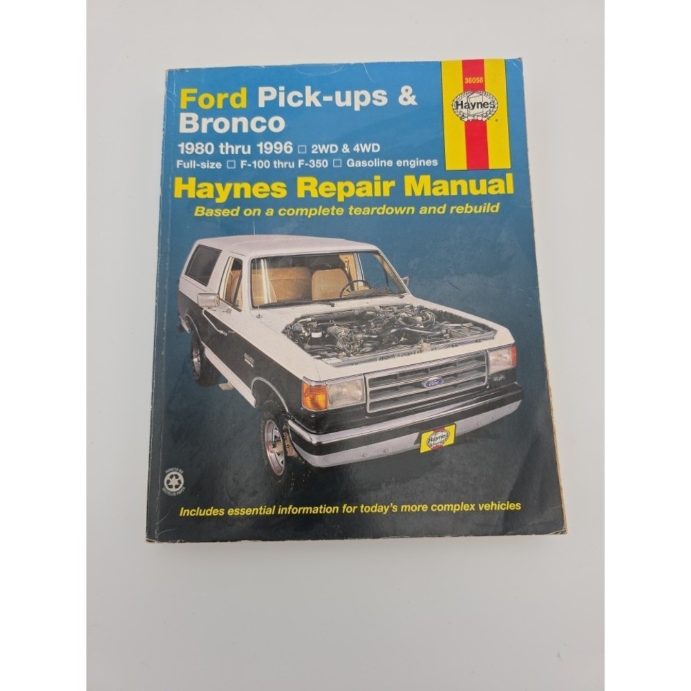 Ford Pick-Ups Truck & Bronco Haynes Repair Manual 1980-1996 Paperback Book 36058